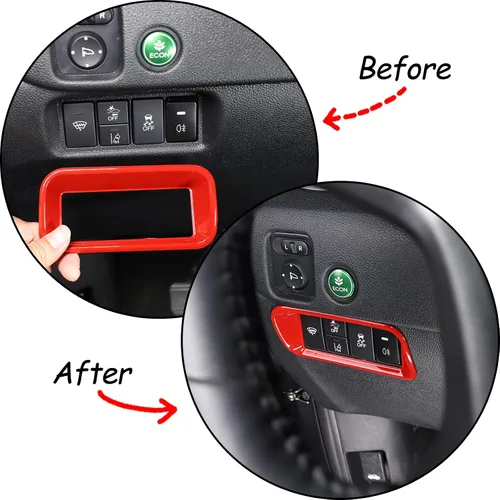 Miniatura 4 de Marco de botón de interruptor de ajuste de luz antiniebla para Honda Pilot 2016-2022/Ridgeline 2017-2023/Passport 2019-2023, accesorios protectores