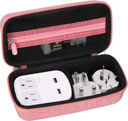 Miniatura 9 de Aproca Funda compatible con el kit de adaptador de viaje Ceptics World, bolsa de almacenamiento portátil para accesorios, color gris (solo funda)