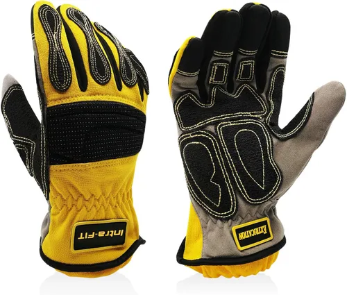 Guantes de extracción de servicio medio, resistentes a cortes, resistentes al aceite y al agua, tarifa EN388 4242XP/4131, naranja/amarillo 7905XL