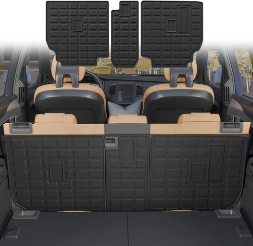 Miniatura 10 de Tapete de carga compatible con Toyota 4 Runner 2010-2024 de 7 asientos, tapete de carga para maletero, protector de asiento trasero de TPE 2023