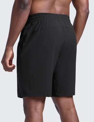 Miniatura 2 de CRZ YOGA Pantalones cortos de entrenamiento sin forro para hombre, 9 pulgadas, secado rápido, para correr, deportes, atletismo, gimnasio