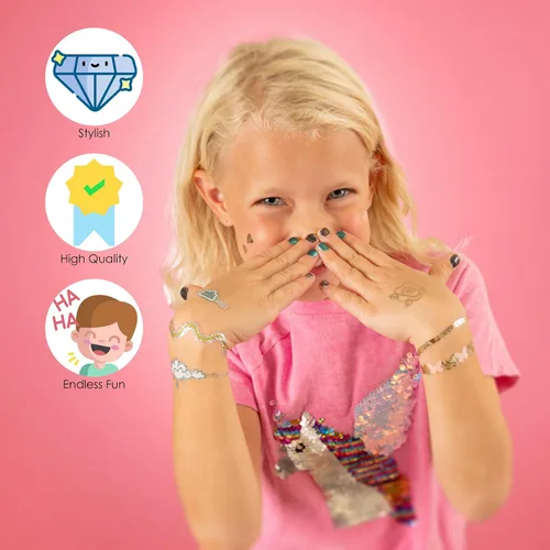 Miniatura 3 de Stephen Joseph, 55 tatuajes temporales para niños, tatuajes que brillan en la oscuridad, tatuajes temporales para niños y niñas, tatuajes falsos
