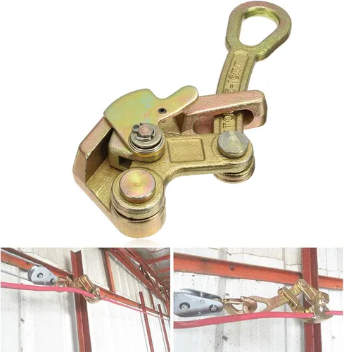 Miniatura 6 de Wogoboo Agarre de Cable de Alambre, Herramienta de Tirón de Cable de Acero para Cuerda de Alambre, Capacidad de tracción de 1000 kg (1 Tonelada)