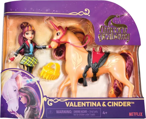 Miniatura 8 de Unicorn Academy Juego de jinete y unicornio – Aprox. 4.7 in, la popular serie Netflix, con 2 accesorios y pincel para juegos de rol creativos