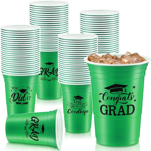 Miniatura 14 de Yinder 48 vasos de plástico desechables para fiesta de graduación, decoraciones de graduación de 16 onzas, tazas de estadio de grado 2026, bebidas