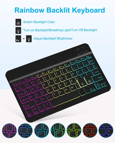 Miniatura 5 de Funda EAMPANG con teclado ratón para Samsung Galaxy Tab A9 Plus de 11 pulgadas (SM-X210/X215/X216/X218), teclado magnético desmontable USB-C
