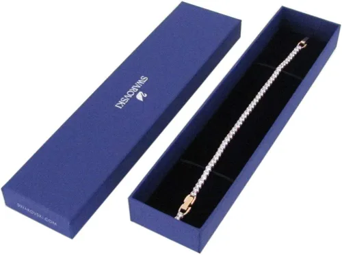 Miniatura 4 de Pulsera de tenis de lujo unisex de cristal Swarovski chapado en oro rosa #5513400