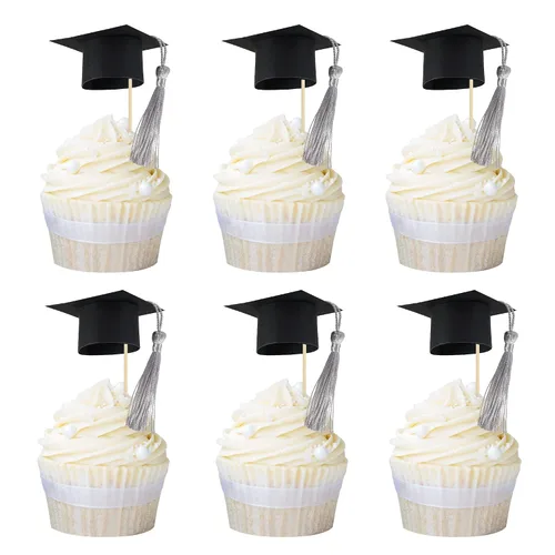 Miniatura 41 de Gyufise 1 decoración de pastel So Proud of You Black Glitter 2026 Decoración de pastel de fiesta de graduación You Did It, decoración de pastel