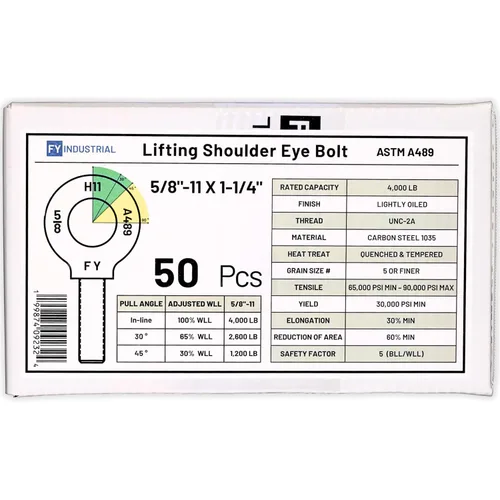 Miniatura 10 de Perno de Ojo de Hombro para Elevación de 1-1/4"-7 X 3