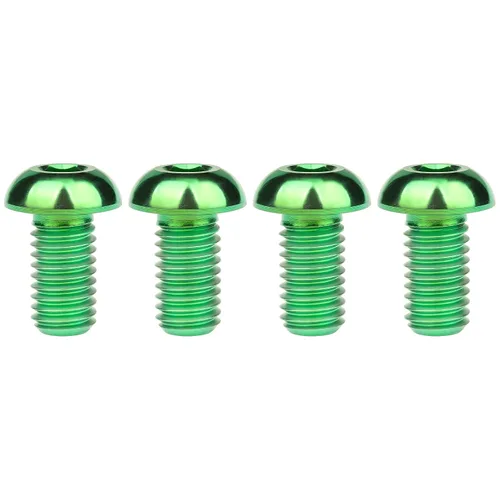Miniatura 16 de Tornillos de cabeza de botón de titanio M8 15 20 25 30 1.378 in, paquete de 4 (M8x15mm, negro)