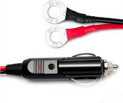 Miniatura 2 de Cable adaptador de encendedor de cigarrillos macho de 15 A, 12 V, 24 V, resistente, 14 AWG, cable de extensión para encendedor de cigarrillos