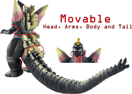 Miniatura 4 de TwCare Figura de acción de juguete Space Godzilla, serie de monstruos de película de 1994 SpaceGodzilla de vinilo suave, bolsa de transporte Espacio