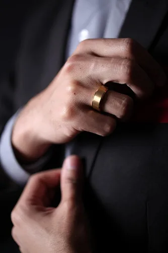 Miniatura 3 de Anillo de bandera estadounidense envejecida RingGun Toting Ring USA Military Ring 2A Anillo de compromiso Anillo de bandera militar Anillo
