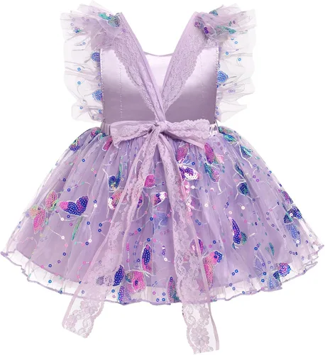 Miniatura 2 de Vestido para sesión de fotos de fiesta de cumpleaños con espalda descubierta para bebé, niña, mariposa, fresa, volantes, princesa, pastel, fiesta