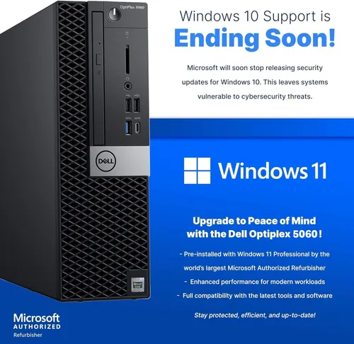 Miniatura 5 de Dell Estación de trabajo 5060 PC, Intel i5-8500, edición/diseño Nvidia Quadro P620, 32 GB de RAM, 1 TB NVMe M.2, Windows 11 Pro, WiFi, teclado