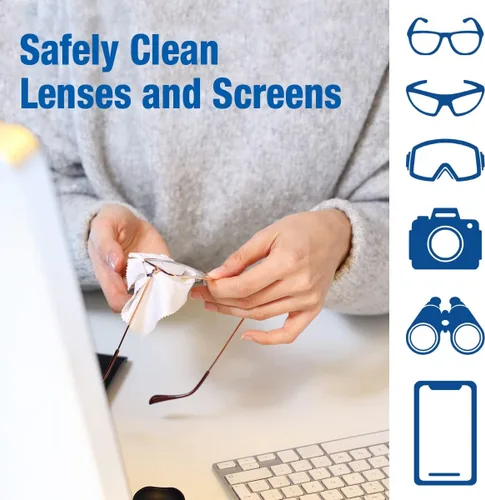 Miniatura 4 de PhysiciansCare - Toallitas antiempañantes y antiestáticas para lentes, 1 paquete, (100 unidades)