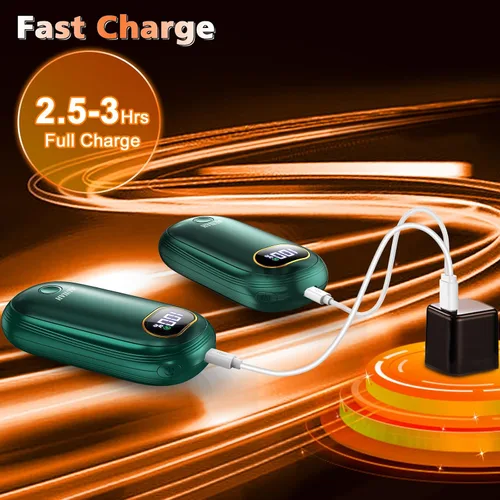 Miniatura 8 de Calentadores de Manos Recargables - Calentadores de Manos Eléctricos Paquete de 2 con Calefacción de Doble Cara para 15Hrs de Calor, Pantalla LED