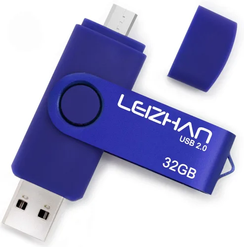 Miniatura 14 de 32 GB OTG USB Flash Drive 64 gb128gb Pendrive de metal para teléfono inteligente Android Micro USB Pen Drive USB 2.0 para Samsung, Huawei, Púrpura