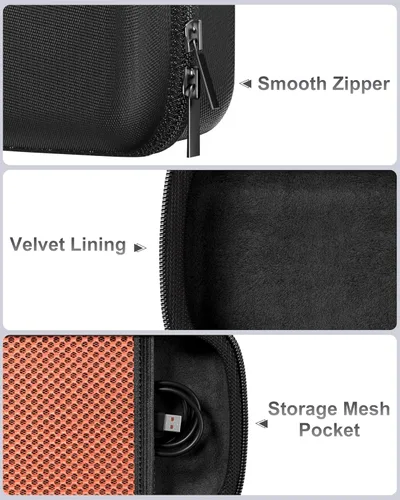 Miniatura 4 de ProCase Estuche rígido de viaje para altavoz JBL Go 4 2025/ Go 3/ Go 3 Eco Ultra, caja portátil impermeable para altavoz JBL Mini y accesorios, Negro