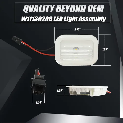 Miniatura 5 de 1 luz LED para refrigerador W11130208 mejorada x 1 montaje de repuesto W10637153 WPW10637153 W10758333 W10876279 para nevera y congelador compatible