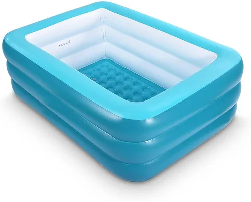 Piscina inflable para niños, piscina infantil de 59 x 45 x 20 pulgadas con suelo inflable suave, piscinas inflables duraderas para patio trasero, 59