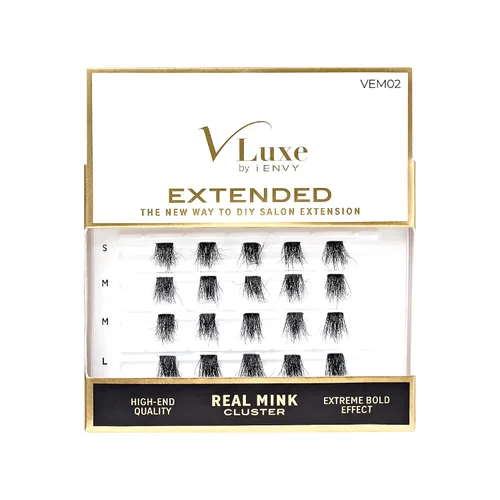 Miniatura 9 de VLuxe by iEnvy Extended Collection: Kit de iniciación de extensión de pestañas con 10 pares de alargamiento natural, aplicador y unión y sello