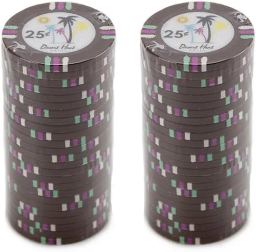 Miniatura 2 de Claysmith Gaming Desert Heat Poker Chip - Compuesto de arcilla pesada de 0.48 oz, paquete de 50