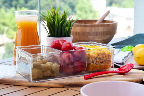 Miniatura 6 de Pikanty - Servidor de condimentos con 3 recipientes extraíbles y tapas, ideal para fiestas, barbacoas y pícnics, apto para lavavajillas y fabricado