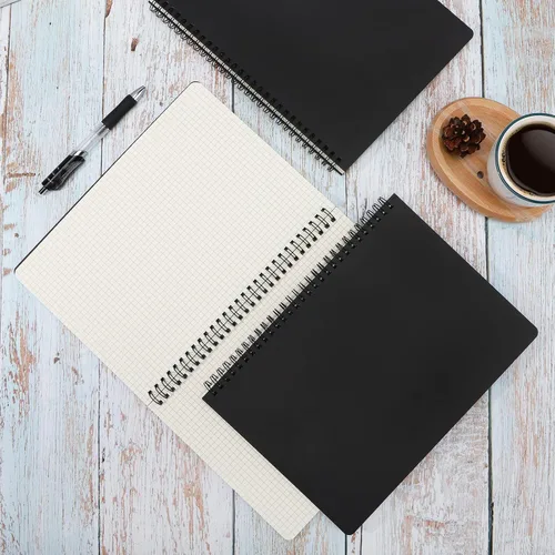 Miniatura 7 de EUSOAR Cuaderno de espiral de papel cuadriculado, B5, paquete de 3 unidades de 7.3 x 10.2 pulgadas, 120 páginas, cuaderno de papel de tapa dura