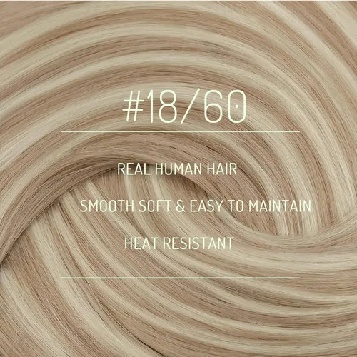 Miniatura 2 de RUNATURE - Extensiones de cabello humano natural real Remy con pinzas, extensiones de cabello corto, lacio y sedoso, color rubio ceniza, 12