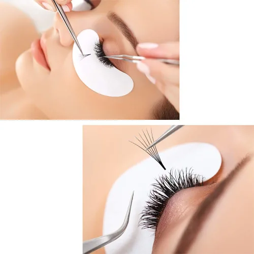 Miniatura 9 de QUEWEL - Extensiones de pestañas de abanico fácil 0.07mm, rizado C, extensiones de pestañas de 8-15mm, bandejas de pestañas mixtas, mate negro