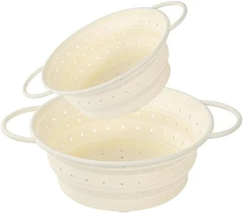 Miniatura 8 de Kkioiome Coladores y coladores, colador plegable de silicona para fregadero, 13 pulgadas, coladores y coladores para cocina, escurridor grande