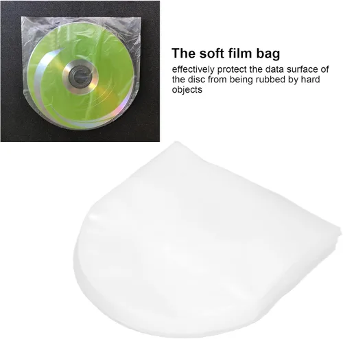 Miniatura 3 de Bolsa de protección de disco CD y DVD, fundas interiores de plástico transparente para CD y DVD de 5 pulgadas Mini cubierta de almacenamiento