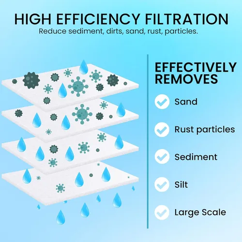 Miniatura 4 de Metpure Filtro de sedimentos de 4.5 x 10 pulgadas - Cartucho de filtro de agua de polipropileno fundido fundido de 5 micrones para toda la casa.