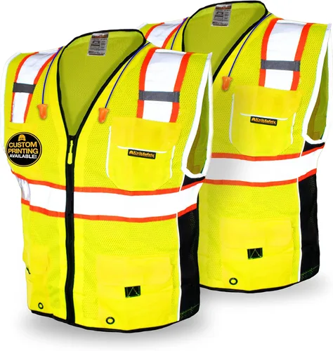 KwikSafety - Charlotte, NC - Chaleco de seguridad clásico y supremo [bolsillo gigante] Clase 2 Trabajo PPE ANSI probado OSHA Cumple con OSHA