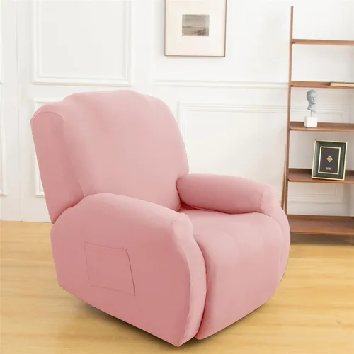 Miniatura 28 de LazyBoy - Funda para sillón reclinable, color liso, 4 piezas, fundas protectoras de muebles para sillón reclinable con bolsillo, funda para sofá
