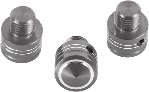 Miniatura 11 de Tornillos para espejo de motocicleta M10x1.25 de aluminio, 3 piezas en 1, juego universal para scooter, Street Bike Motocross, Cafe Racer (negro)