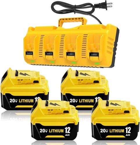 Miniatura 9 de 2Packs 12000mAh High Capacity DCB206 Replacement for Dewalt 20v Max Battery 12.0 Ah Lithium Compatible with Dewalt 20v Battery Compatible with 20v