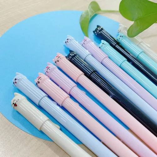 Miniatura 6 de Bolígrafos lindos de dibujos animados de animales Kawaii Pen lindo bolígrafo de gato de 0.020 in bolígrafos de tinta negra bolígrafos para la 10
