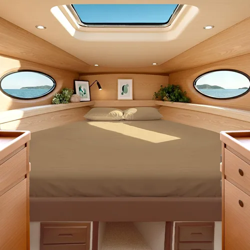 Miniatura 19 de Universal V Berth - Juego de sábanas de 4 piezas para barco, 100% algodón egipcio, la mejor ropa de cama de barco V, se adapta a colchones de hasta