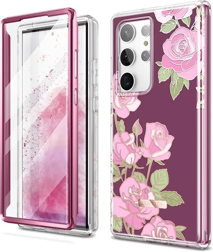 SURITCH Funda para Samsung Galaxy S23 Ultra, [Protector de Pantalla Integrado] [Protección de Doble Capa] Protección Completa Resistente a Golpes