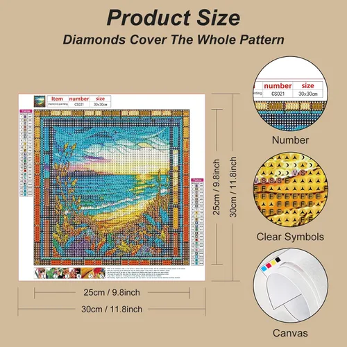Miniatura 2 de Acudotr Kits de pintura de diamantes para adultos, kits de arte de diamantes 5D para principiantes, kits de pintura de diamantes de taladro completo