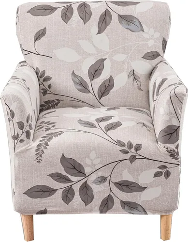 Miniatura 36 de CRFATOP - Funda elástica para sillón de mediados de siglo moderno de 1 pieza, fundas de silla de acento de jacquard con brazos, fundas de silla