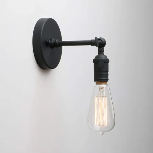 Miniatura 8 de Permo Vintage lámpara estilo candelabro de metal industrial para montar en pared, 60.00watts Cromo (Poste Elegante)