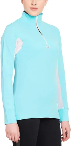 Miniatura 3 de TuffRider Buzo deportivo, de mangas largas, respirable, con tela de malla, para mujer.