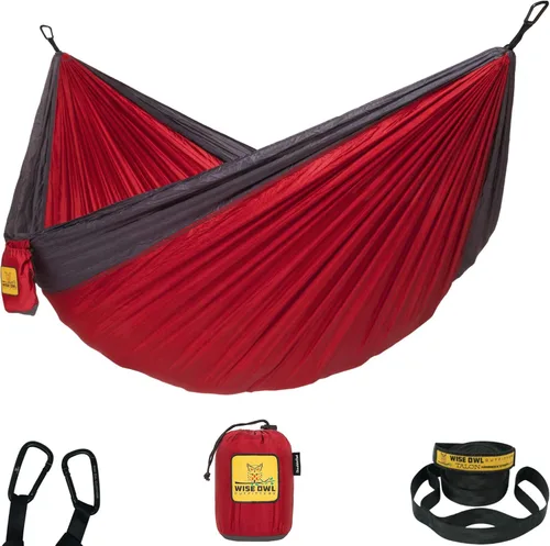 Miniatura 32 de Wise Owl Outfitters Hamaca de camping – Hamaca portátil de 500 libras con correas de árbol – viajes, mochileros, senderismo, equipo de campamento al