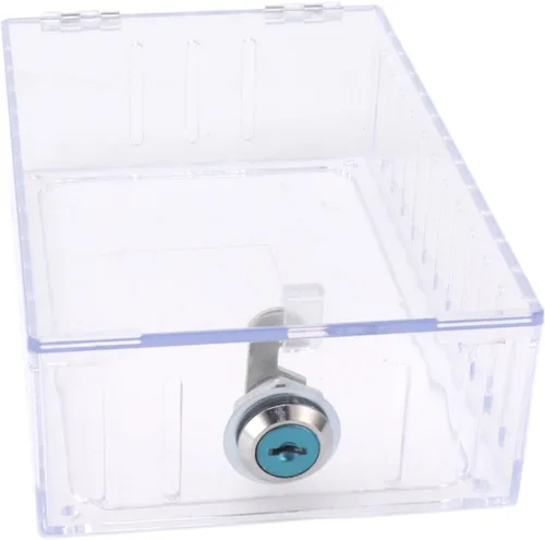 Caja de bloqueo de termostato con llave, cubierta transparente, adecuada para la mayoría de termostatos, grande, acrílico de alta calidad, larga
