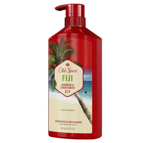 Miniatura 9 de Old Spice Fiji - Juego de champú y acondicionador 2 en 1 para hombres, aroma a coco y madera tropical, cabello más saludable, más completo