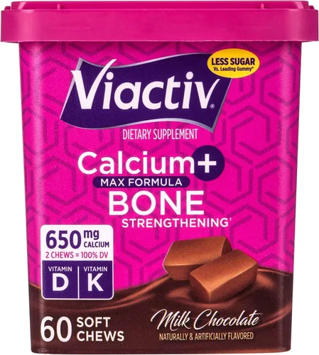 Miniatura 9 de Viactiv Calcium Plus Suplemento de vitamina D masticables suaves, marrón, chocolate con leche, 180