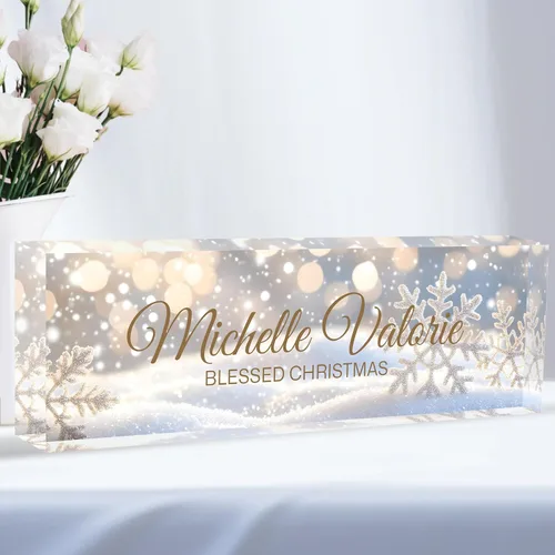 Miniatura 33 de Placa de nombre de escritorio personalizada, placas de identificación acrílicas para escritorio, decoración de oficina, regalos personalizados